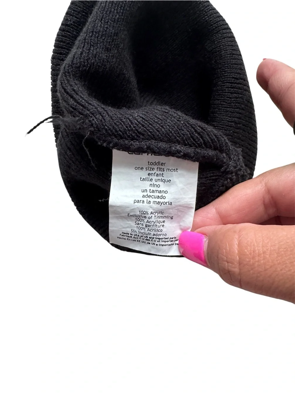Carhartt Toddler Black Knit Cuffed Beanie